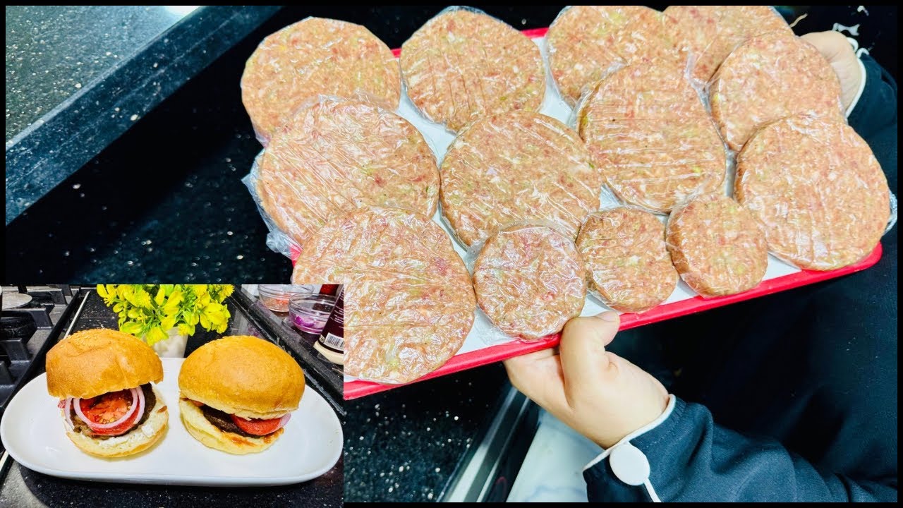 طريقة عمل البرجر في البيت زي وصفة البرجر الأصلية [سهلة وسريعة]مثل المطاعم - Beef Burger