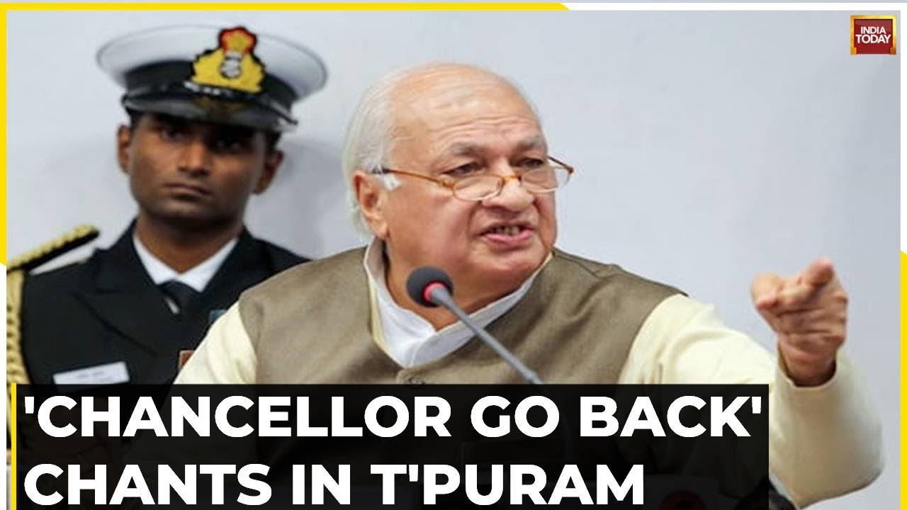 Kerala Governor Confronts Black Flag Protests By SFI Activists In Thiruvananthapuram