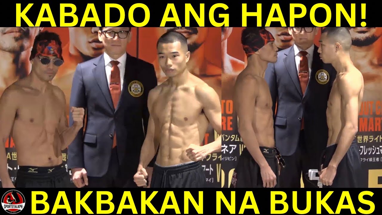 Donaire vs Masuda weigh in! KUHA ang timbang! KABADO kalaban ni Donaire! Laban BUKAS