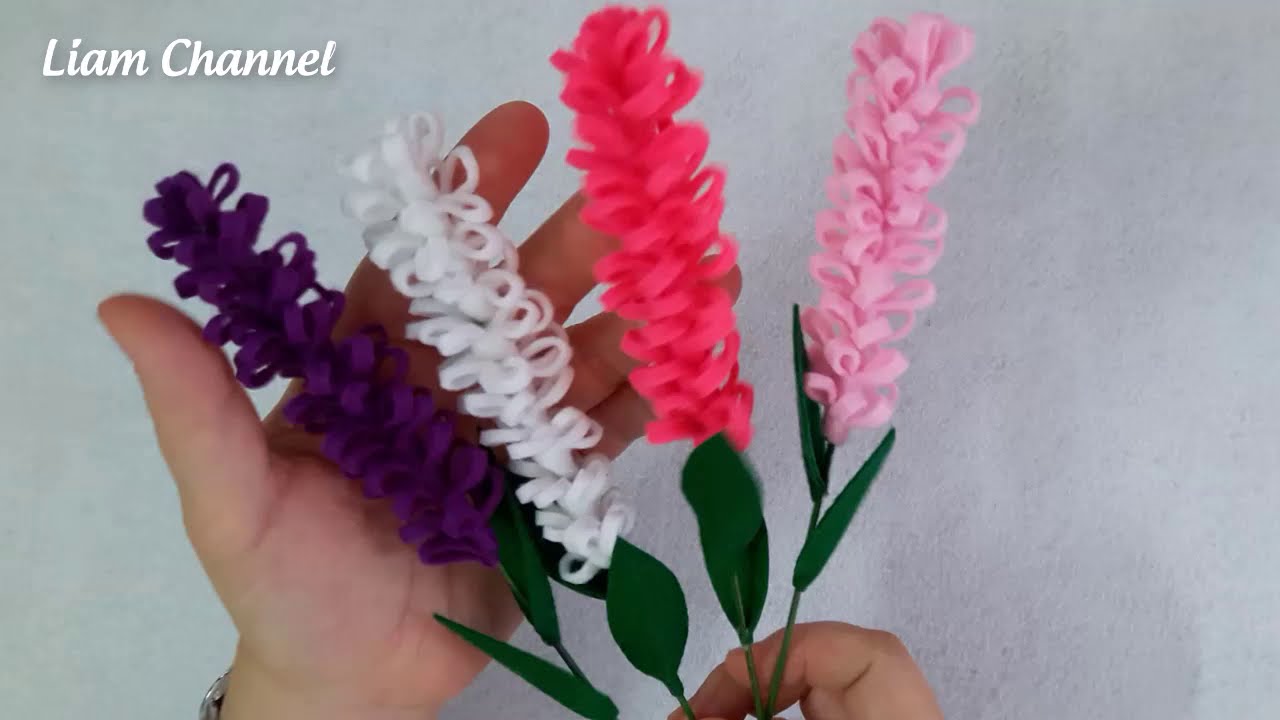 How to Make Felt Lavender Flower Tutorial | Liam Channel