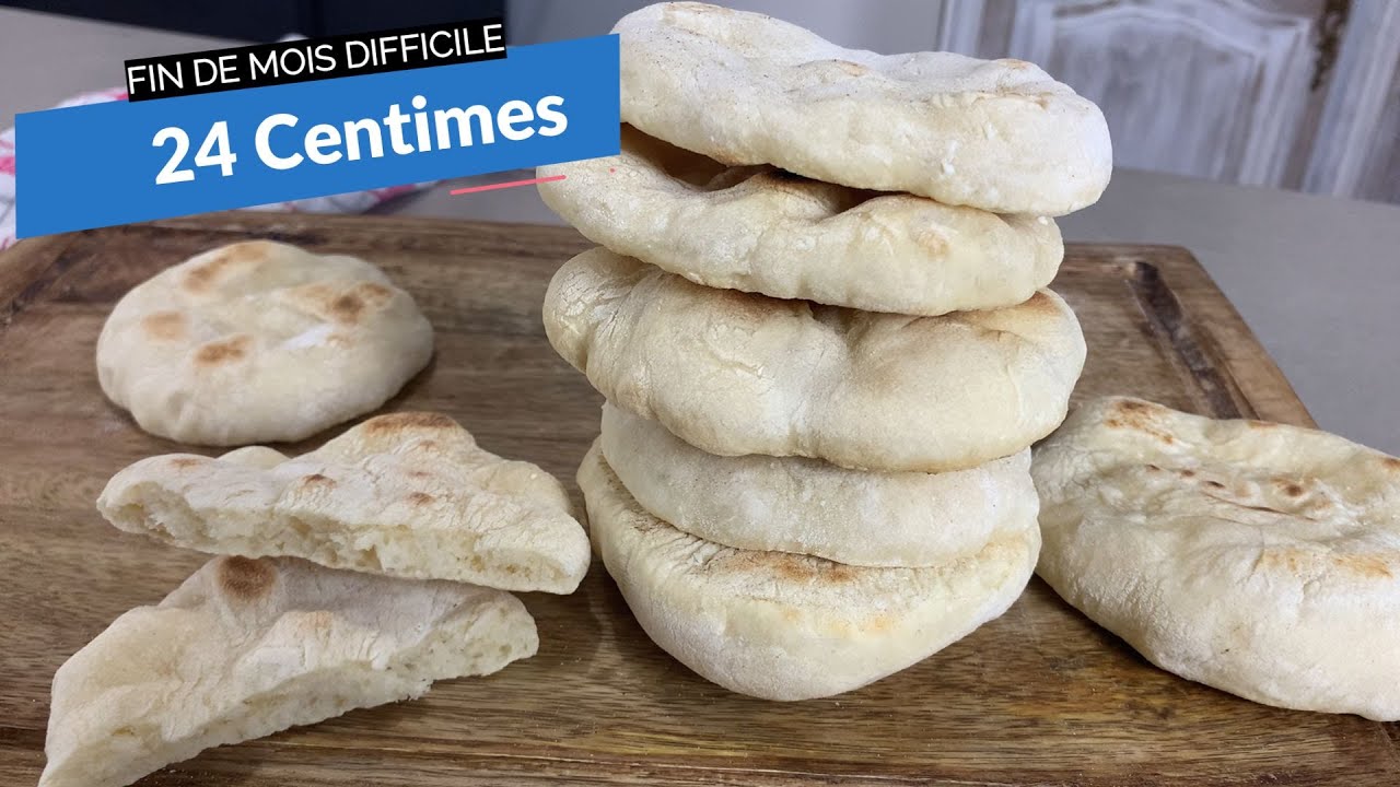Recette de pains PITA,  sans robot, pains cuits à la poêle, Ultra économique : 0.24€ les 8 !