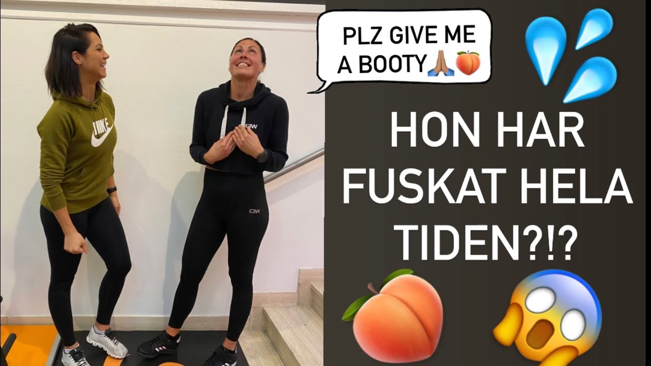Tränar rumpa med en klient!