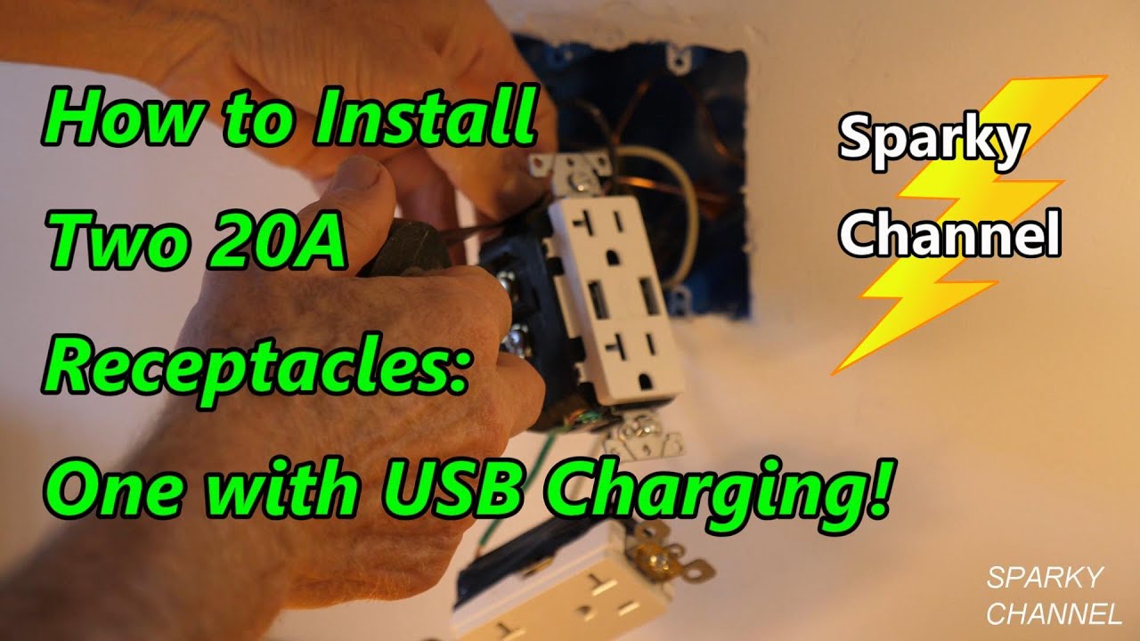 How to Install Two 20A Receptacles: One with USB Charging!