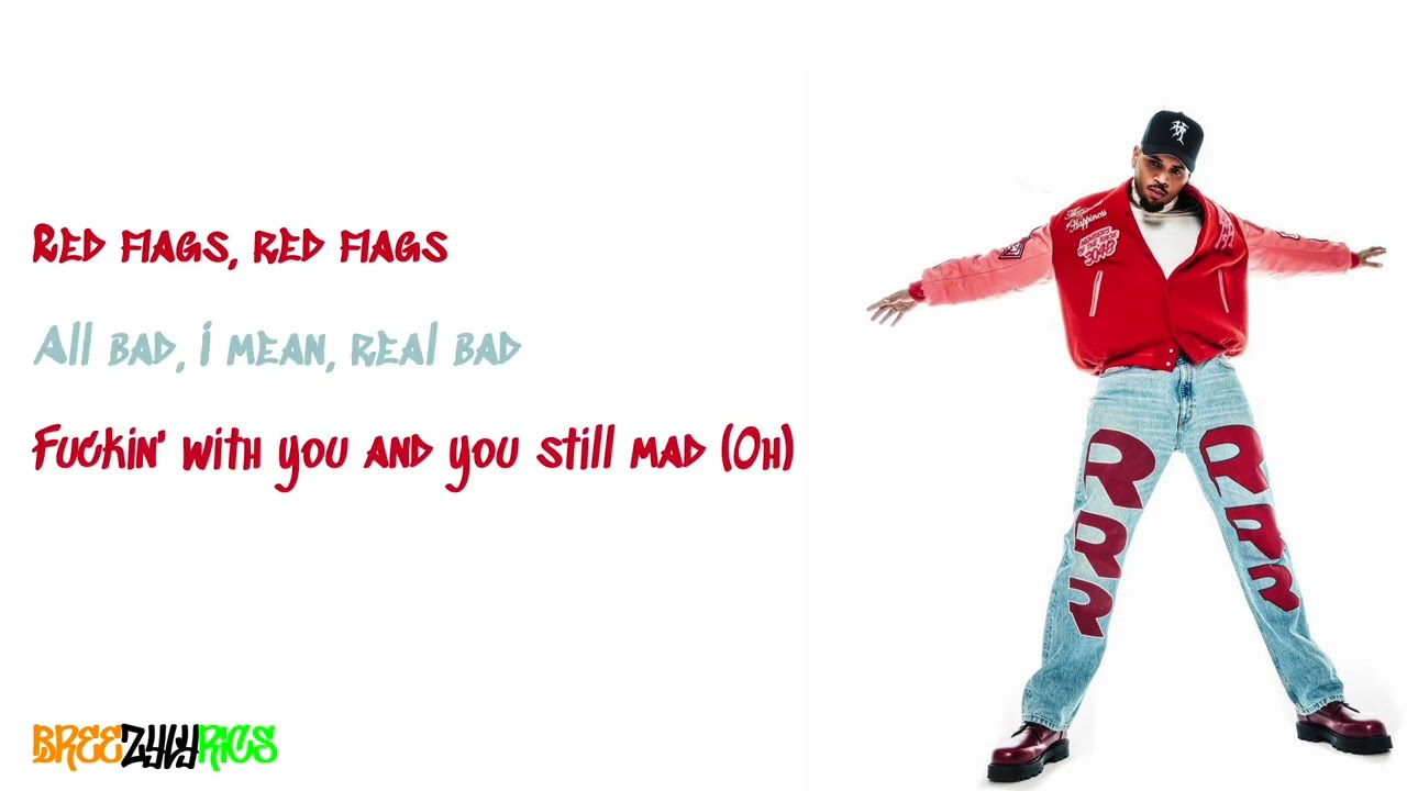 Chris Brown - Red Flags [LYRIC VIDEO]