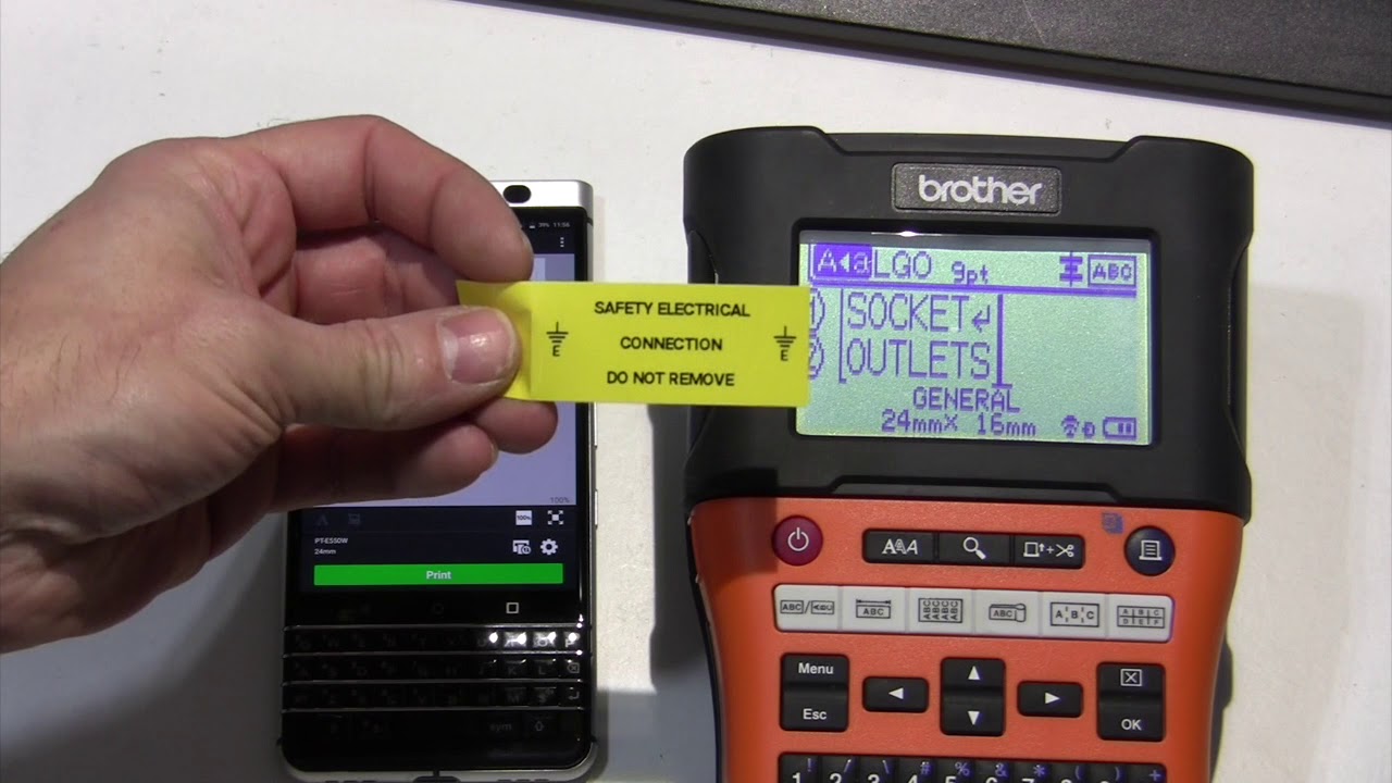 Brother E550W Electrician's label printer