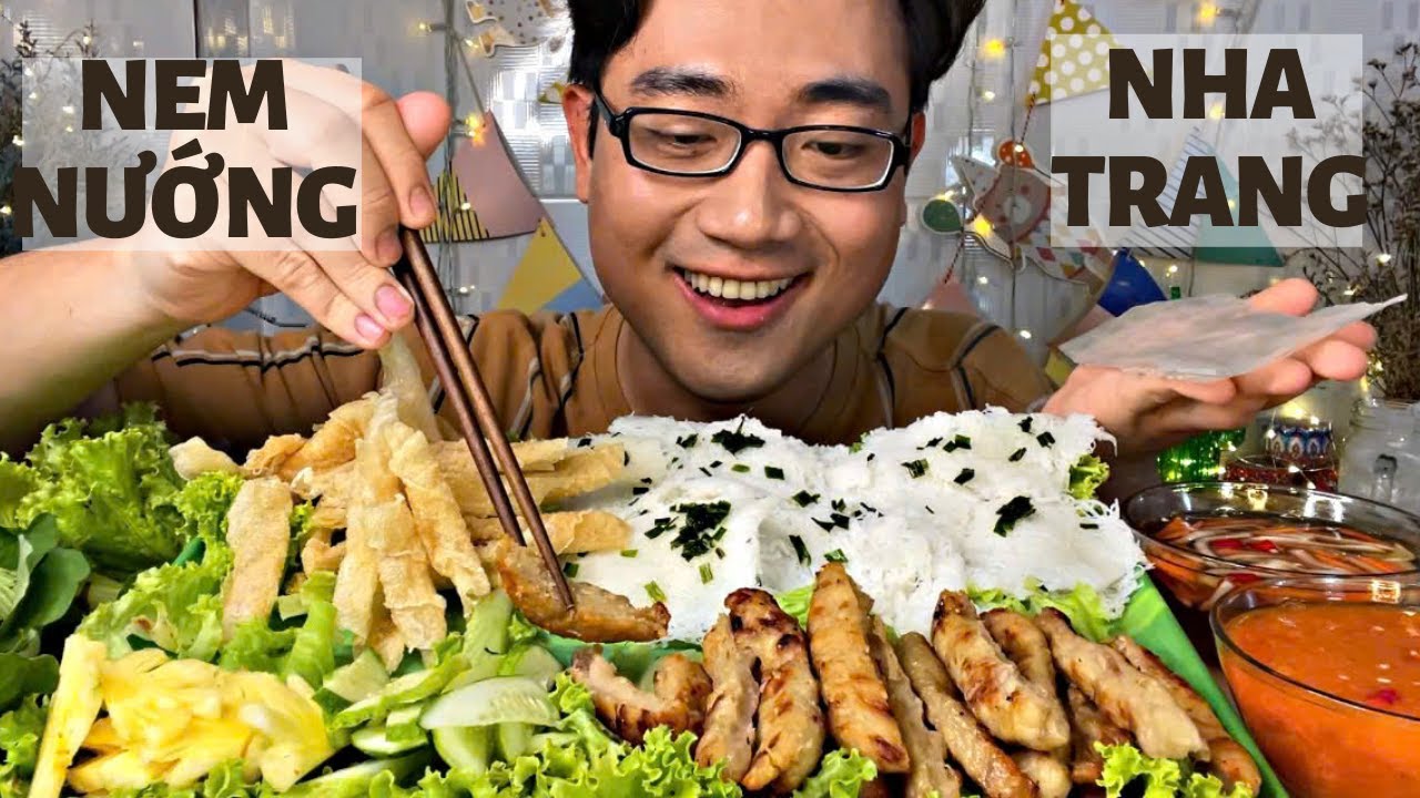 Thơm Ngon Món Nem Nướng Nha Trang Cuốn Bánh Tráng Vừa Ăn Vừa Đính Chính Về Những Bình Luận Tiêu Cực