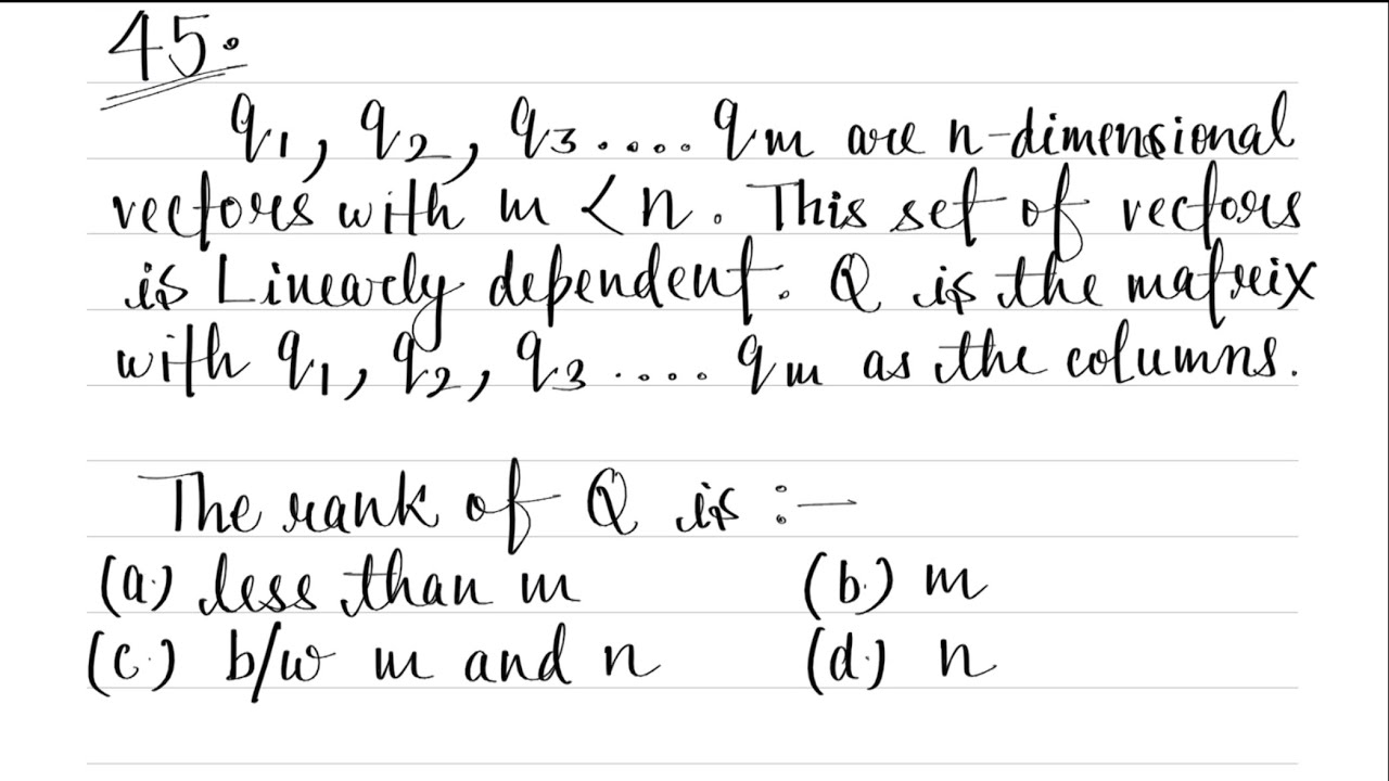 Linear Algebra Problem 45