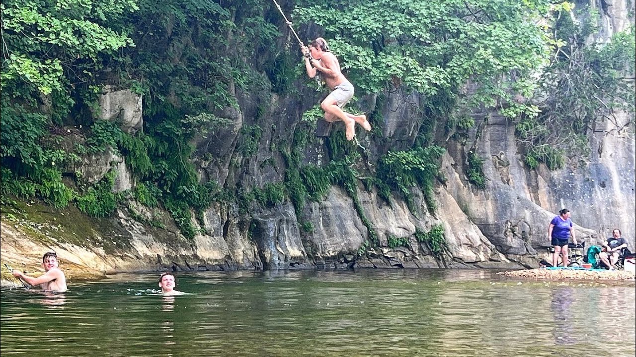 Mountain View, Arkansas.. Trout fishing, Rope Swings & Loco Ropes all in one day!