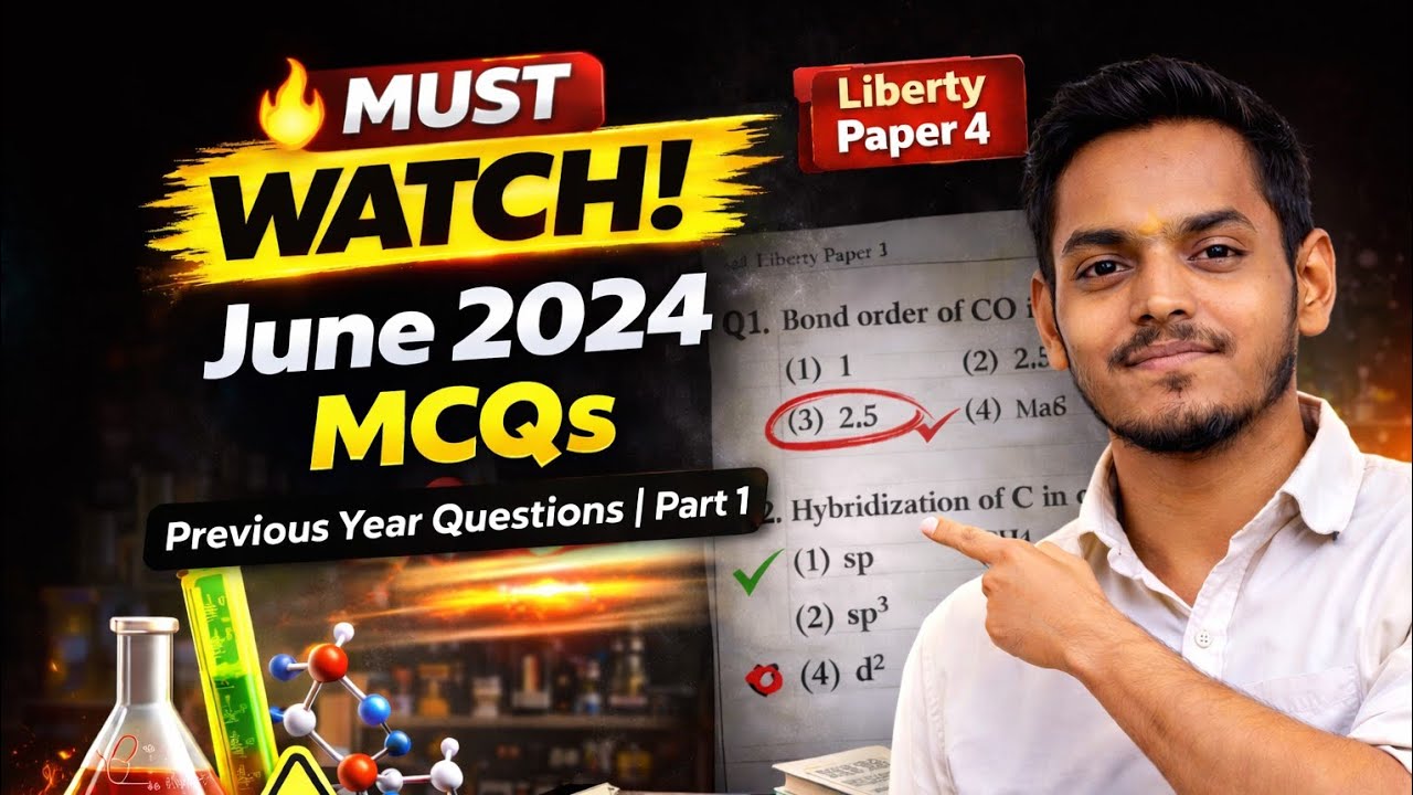 June 2024 Chemistry PYQs Part 1 | Most Important MCQs for Board Exams 2026 | MUST WATCH