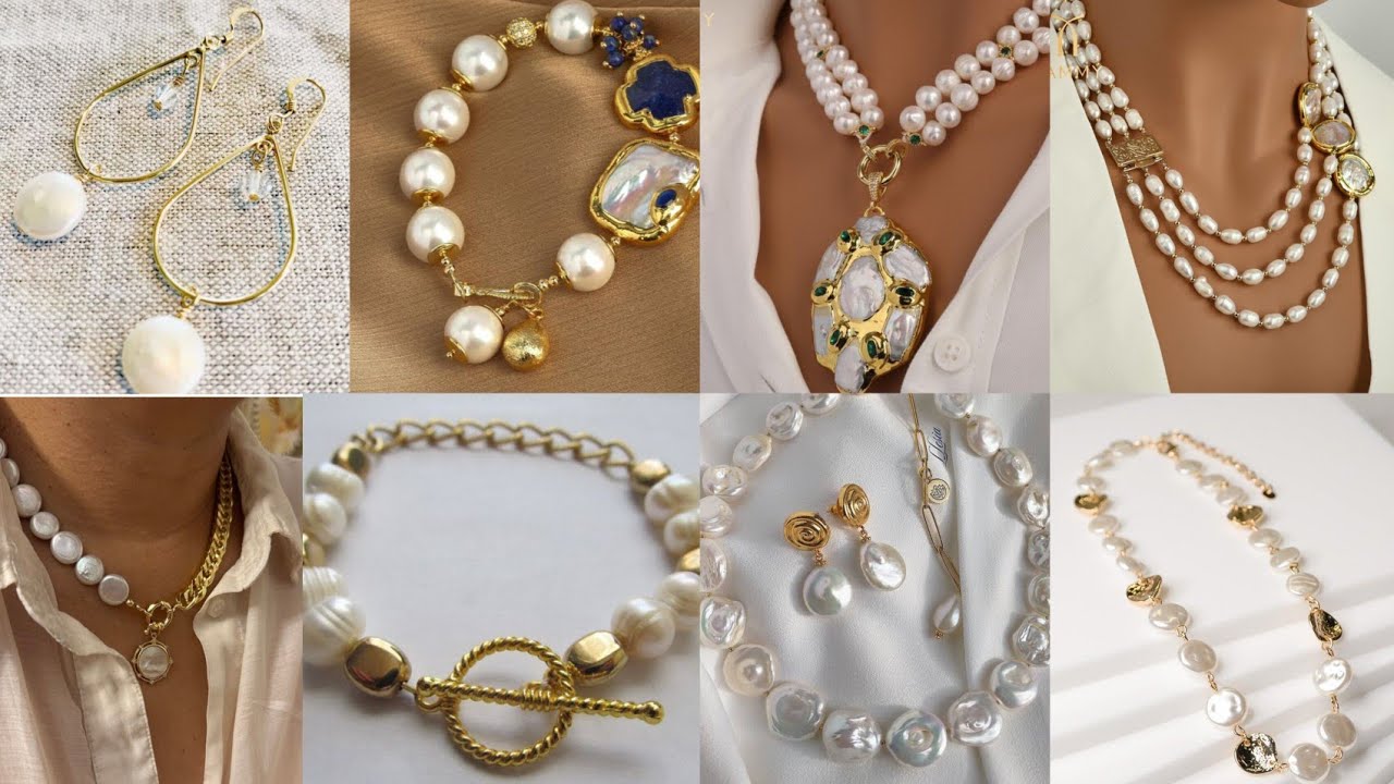 White Coin Pearl with Gold – The Most Elegant 🤩Jewelry Design You’ll See Today!