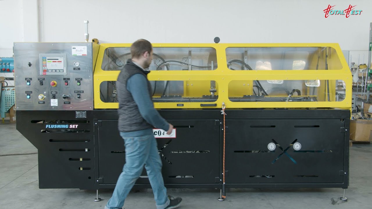 Test bench for hydraulic cylinder - OIL and AIR IMMERSION TEST