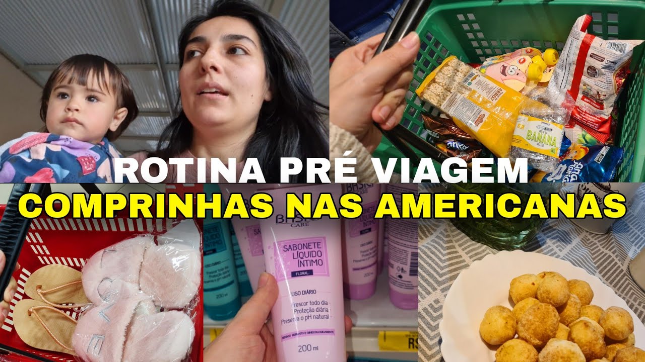 VLOG: Comprinhas nas lojas americanas + Rotina pré-viagem e mercado!
