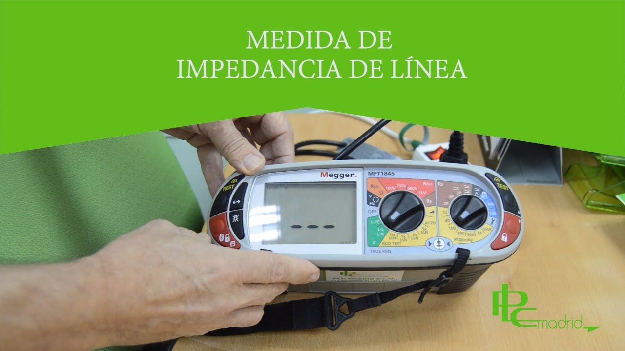 Medida de impedancia de línea en una instalación real.