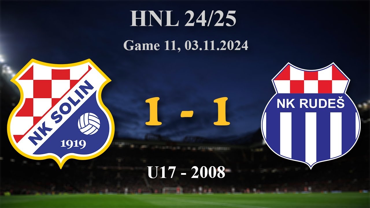 11. 2008 U17  Solin 1-1 Rudeš, HNL 24/25, 03.11.2024 #croatiafootball #hnl