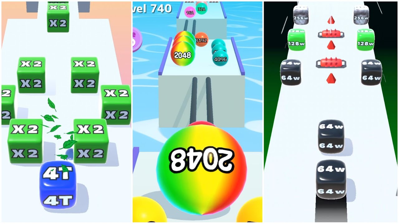 Jelly Run 2048 Old vs New Version 😱 | 16X → 256G Record Compilation