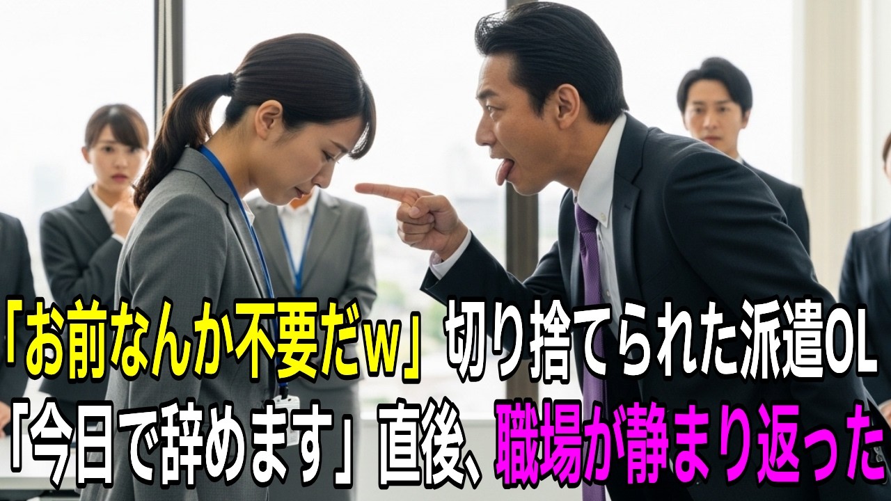 「お前なんか不要だｗ」と切り捨てられた派遣OL「今日で辞めます」直後、職場が静まり返った