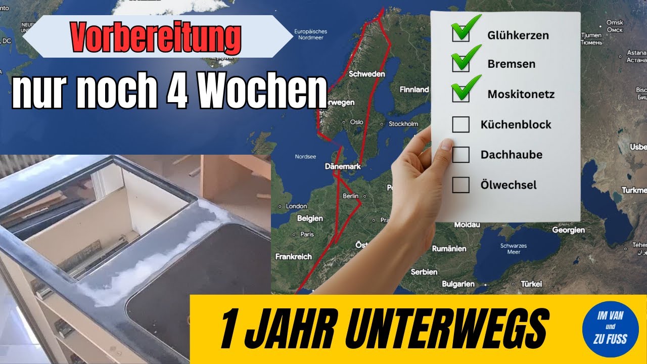 COUNTDOWN #1 – Ein Jahr unterwegs: 3 Monate Norwegen (Van) + 9 Monate Nordkapp→Gibraltar (zu Fuß)