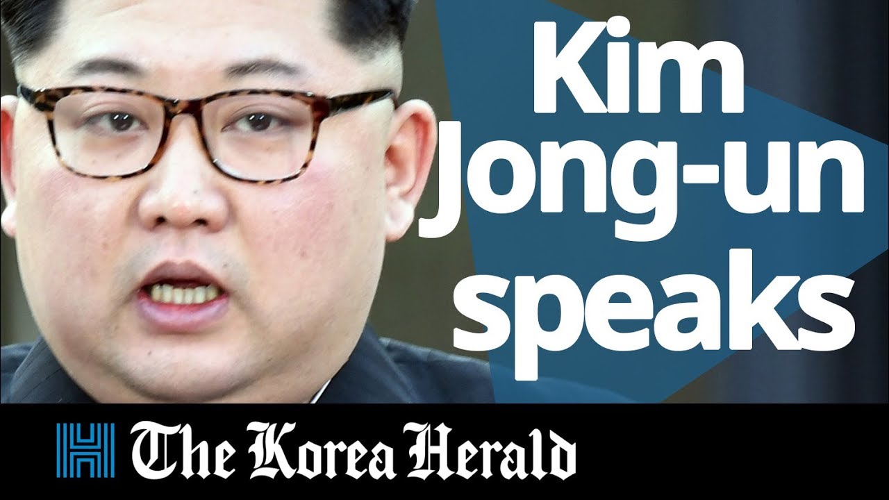 Kim Jong-un speaks at the South-North summit