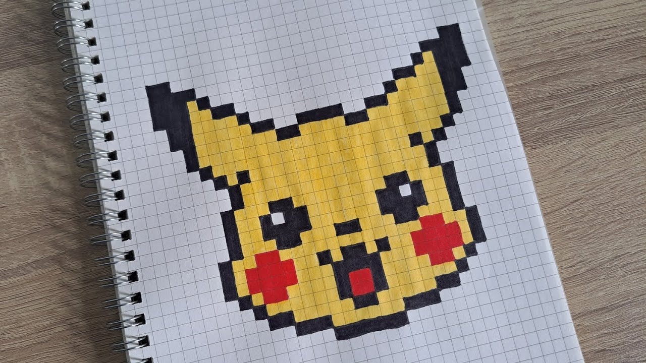 How to draw a pixel art Pikachu