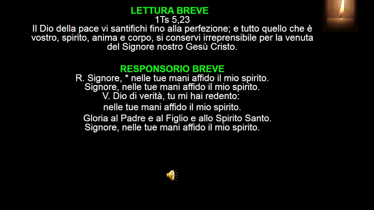 compieta giovedi