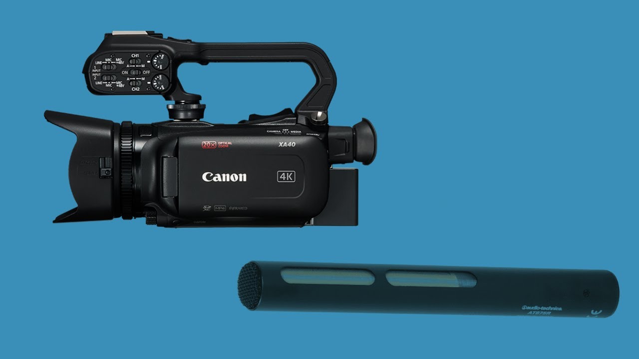 Canon XA40 + Audio Technica AT-875R (shotgun XLR). Audio samples.