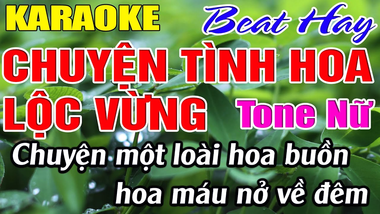 Chuyện Tình Hoa Lộc Vừng Karaoke Tone Nữ Karaoke Hải Nhạc Sống - Beat Mới