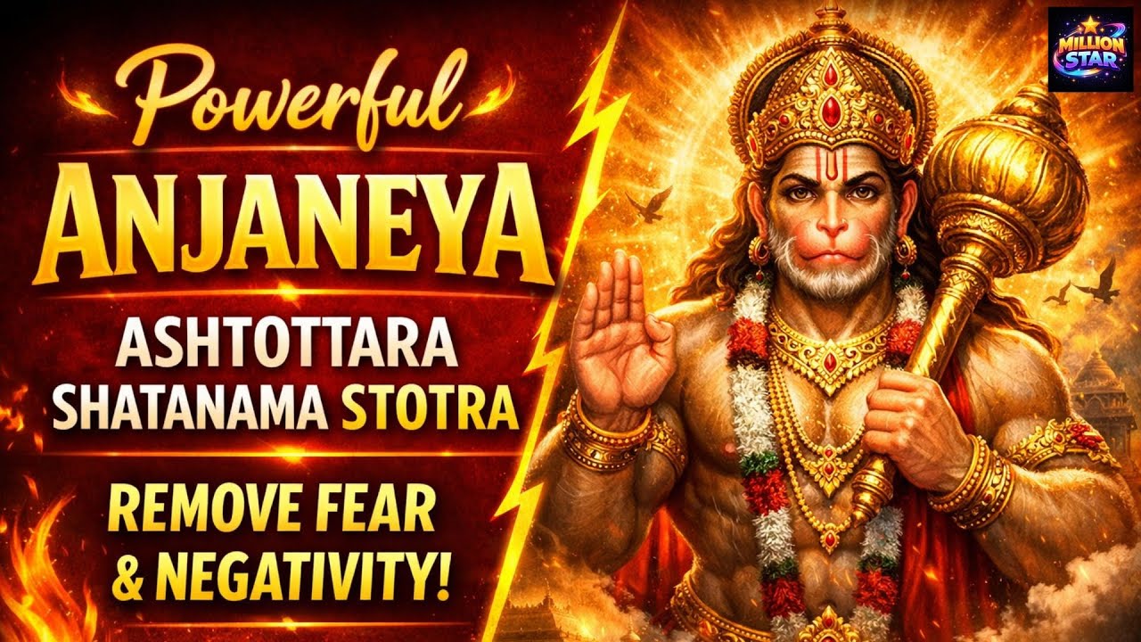 Anjaneya Ashtottara Shatanama Stotra | 108 Names of Lord Hanuman | Divine Energy