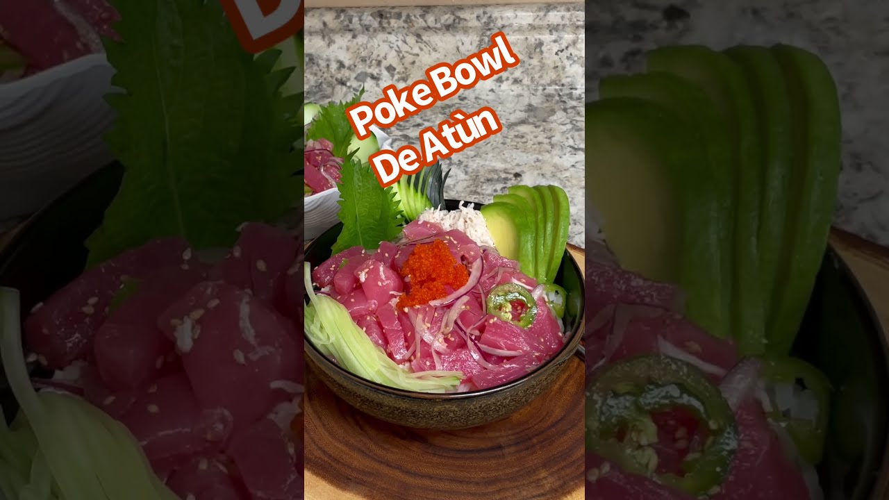 Poke bowl de atun (tuna poke ) Shorts  #recetas #poke #sushi