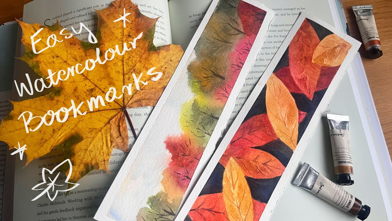 Cozy Autumn Watercolor Bookmarks | Easy Painting Ideas for Beginners
