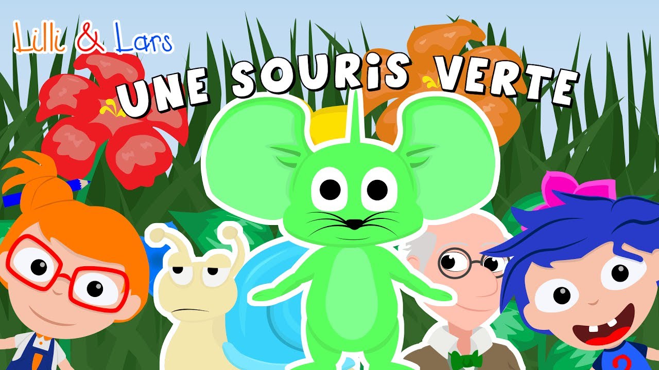 une souris verte qui courait dans l'herbe parole - comptine pour bebe avec parole