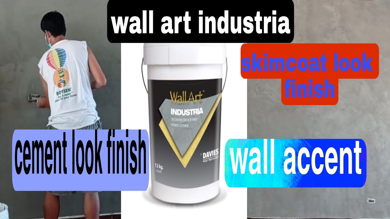 Davies wall art /Industrial finish/skimcoat look finish/cement look finish/wall accent