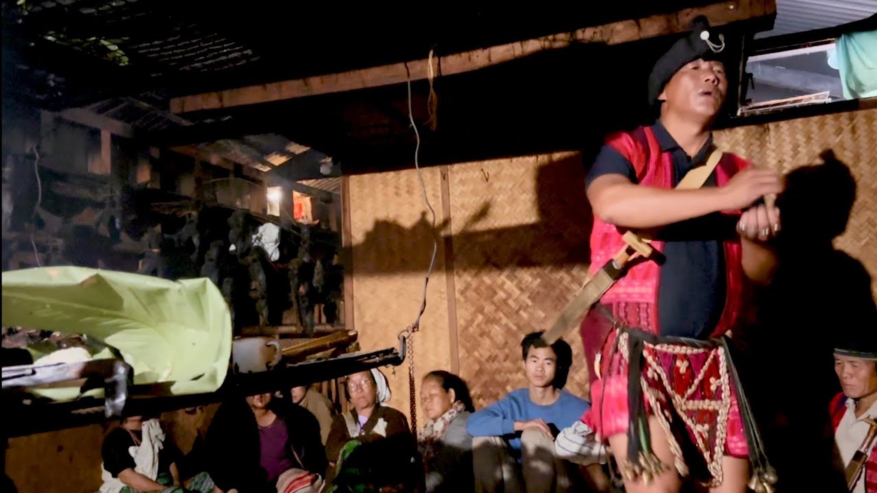 Khamblai senior priest at Shri B. Romat House…performing traditional priest dance.