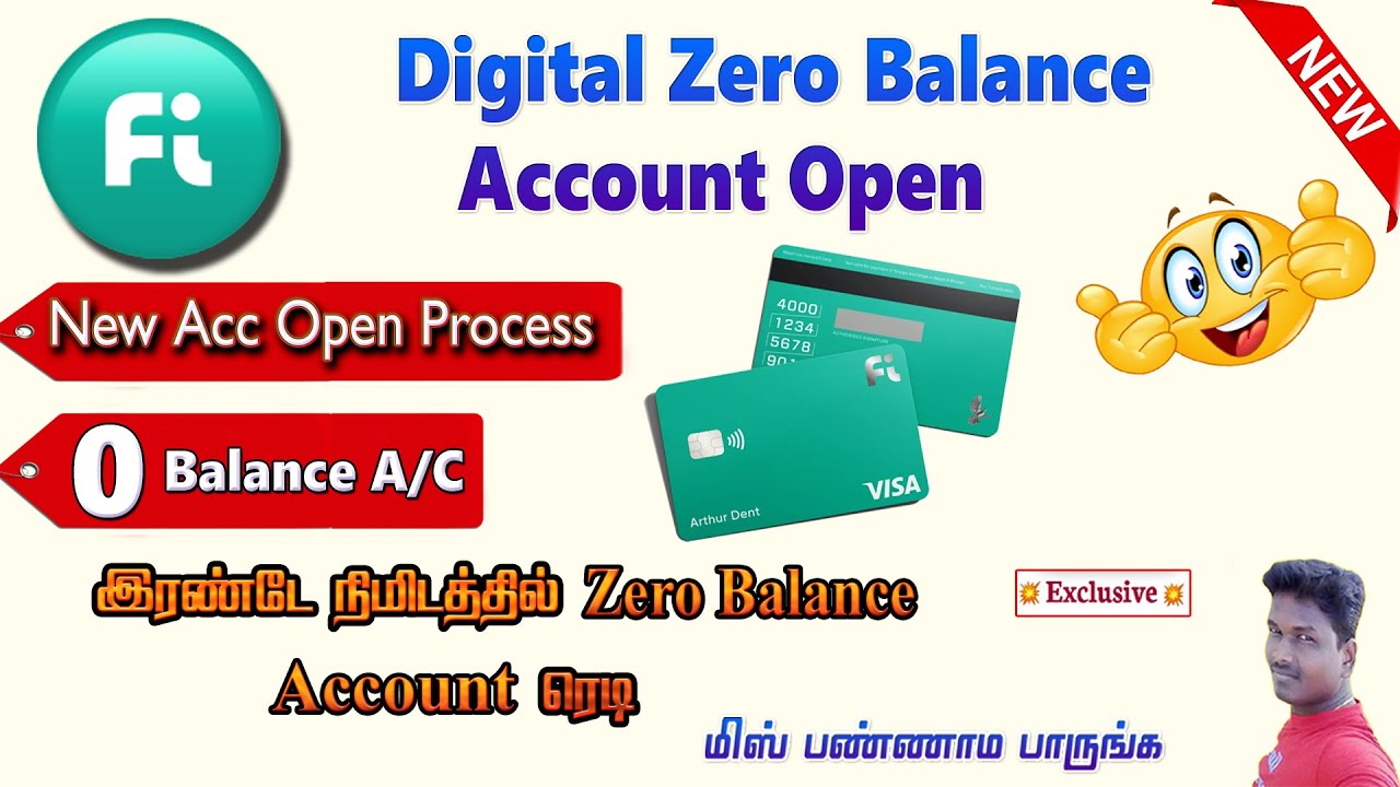 FI Bank Digital Zero Balance Account Open in Online Tamil @Tech and Technics