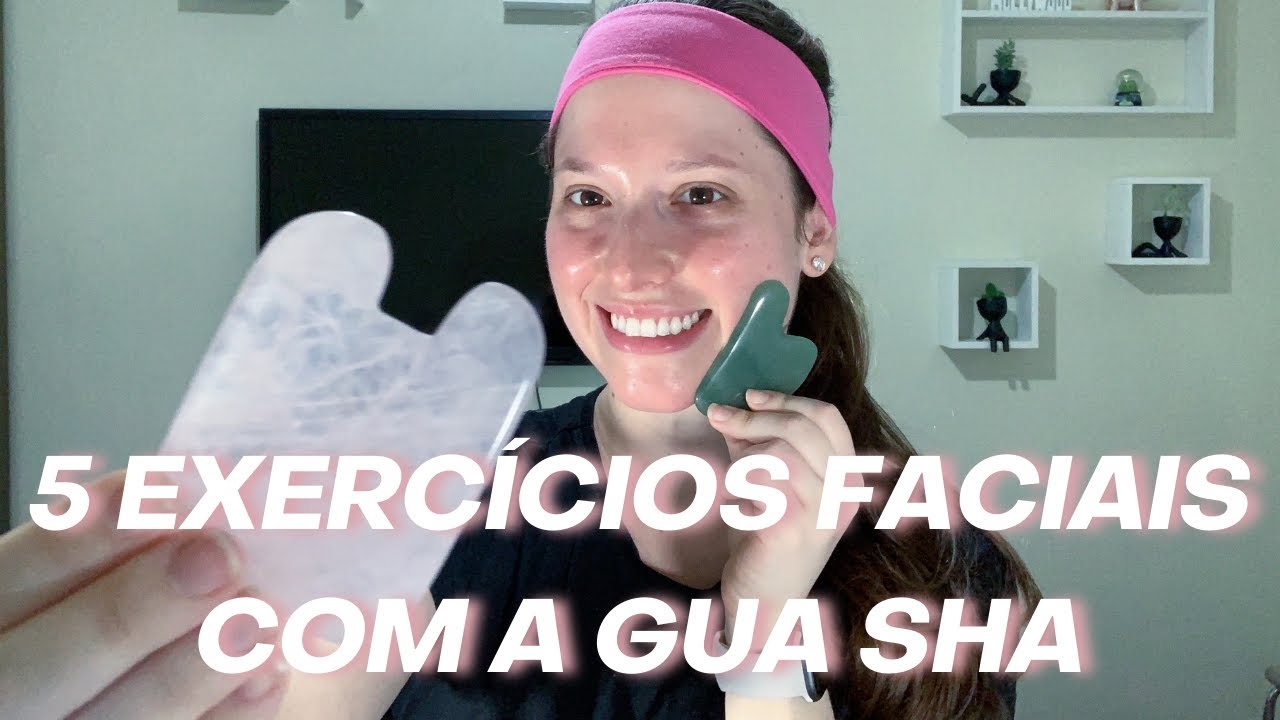 5 exercícios faciais com a GUA SHA para suavizar linhas finas + drenagem linfática