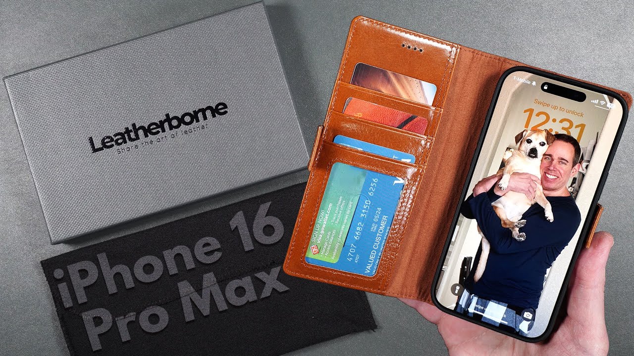 iPhone 16 Pro Max Real Leather Wallet Case by LEATHERBORNE