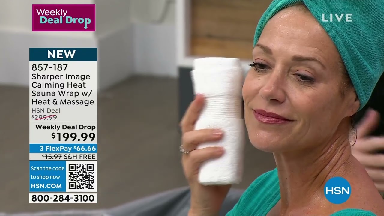 Sharper Image Calming Heat Sauna Wrap with Heat   Massage