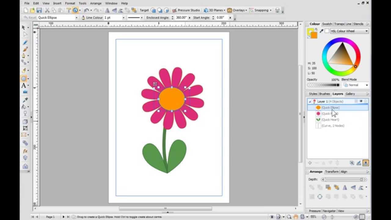 Serif DrawPlus X6/X8 Tutorial - Working with Layers