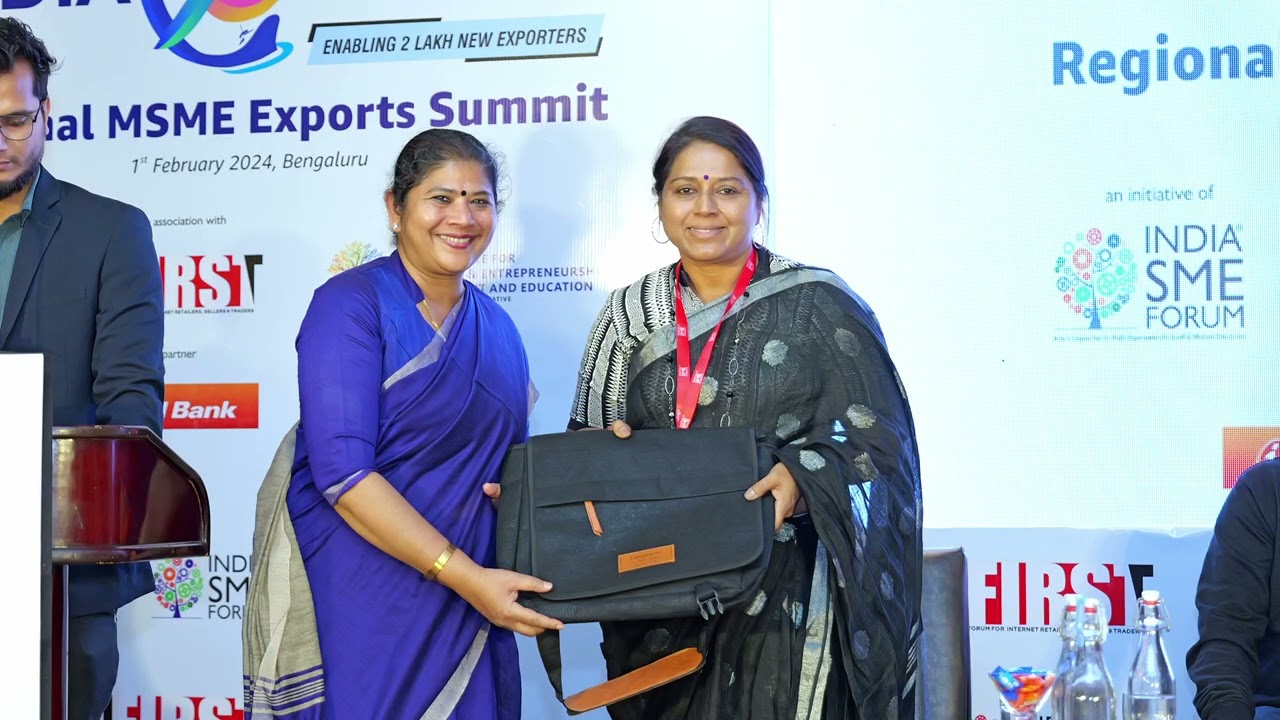IndiaXports Regional MSME Exports Summit 2024.Sumana Iyengar CEO of Goavega #indiaexport #MSMEs