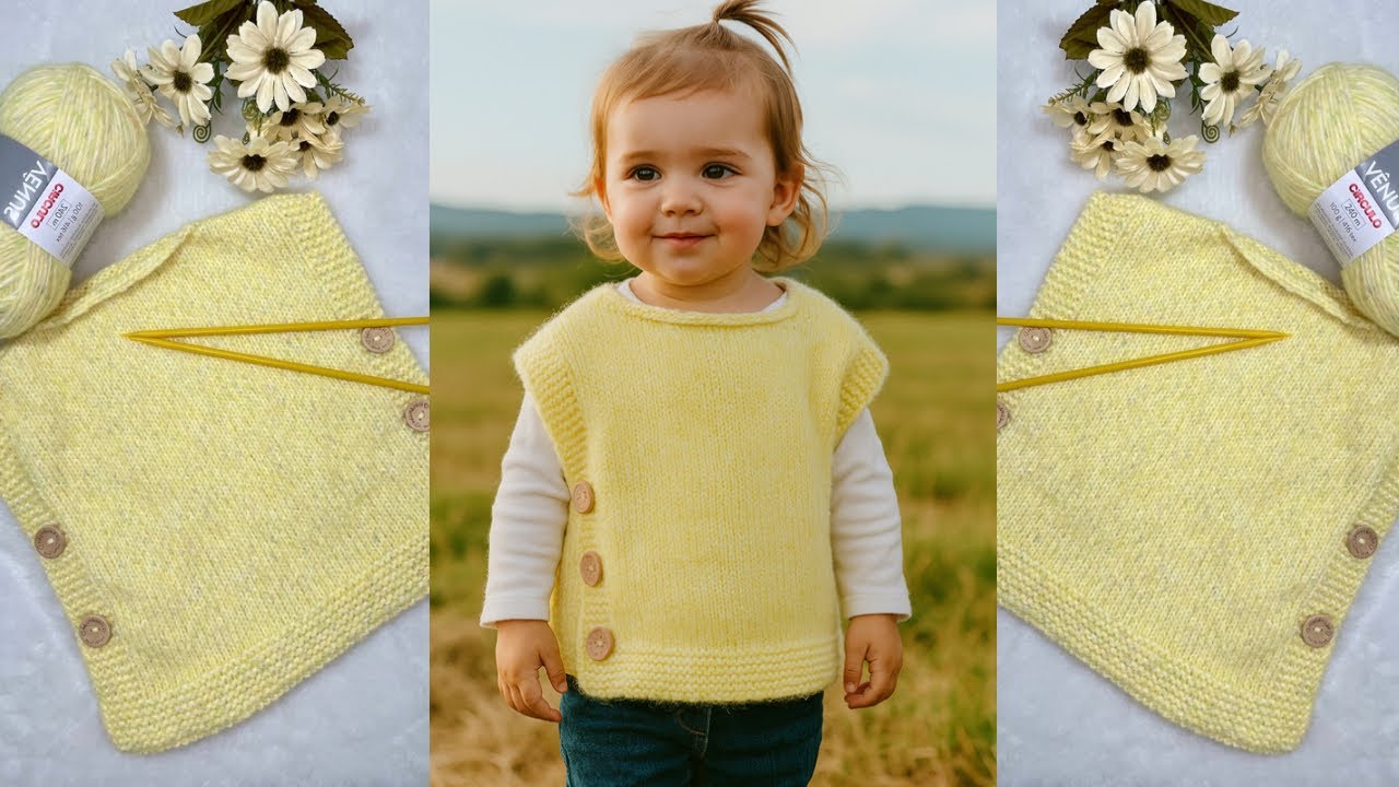 Poncho Infantil em Tricô – Passo a Passo Fácil para Iniciantes