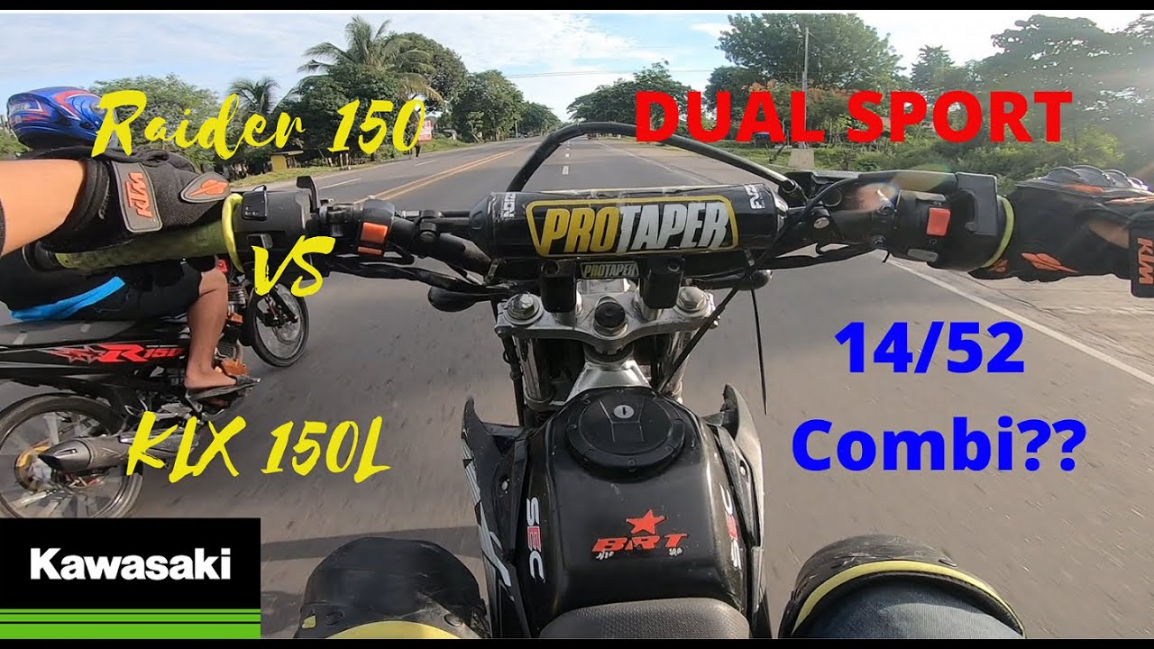 KLX 150L vs Raider 150 || Best sprocket combination for your KLX