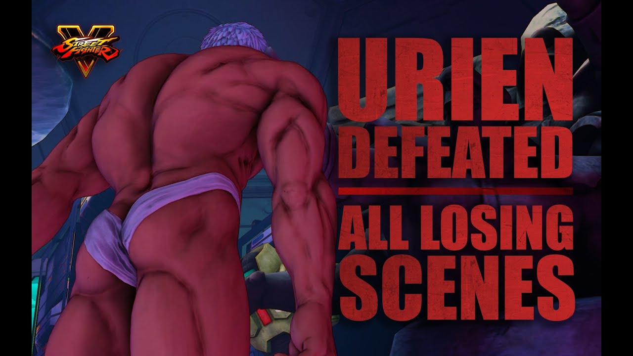 Urien in Trouble - Street Fighter V - All Losing Scenes - Secret Urien Classic Costume/SF3 Costume