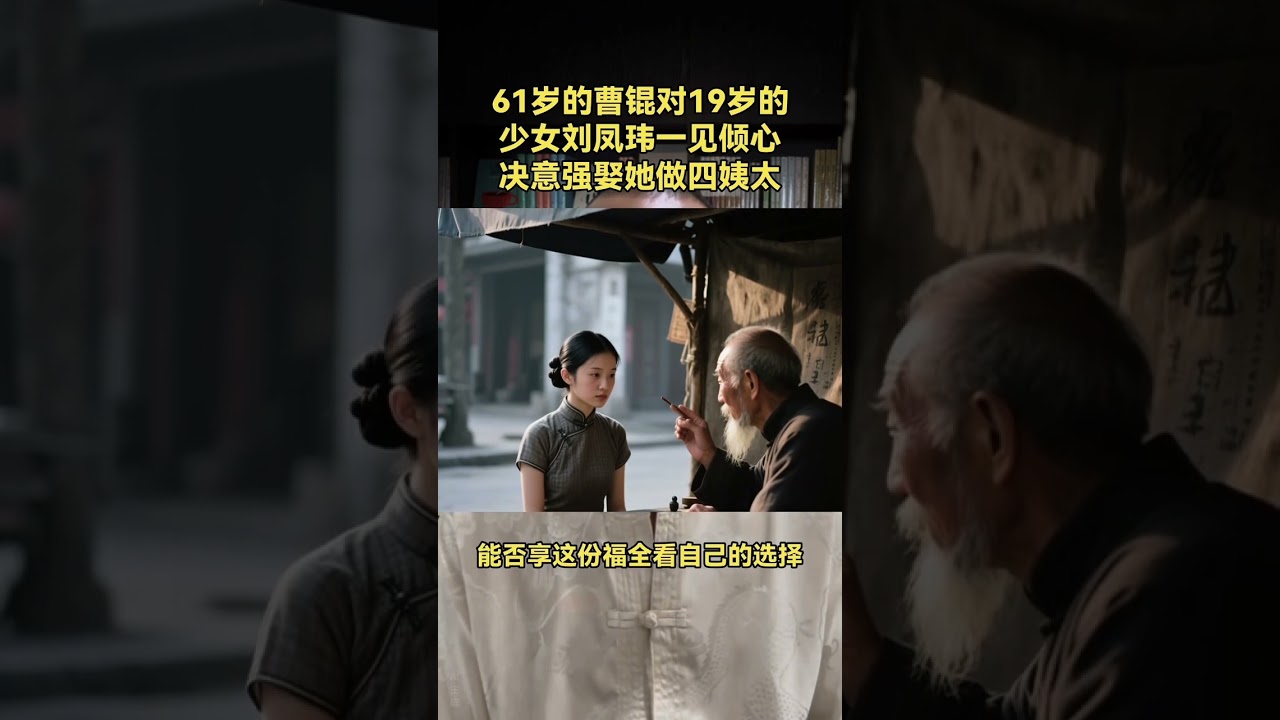 61岁的曹锟对19岁的少女刘凤玮一见倾心，决意强娶...