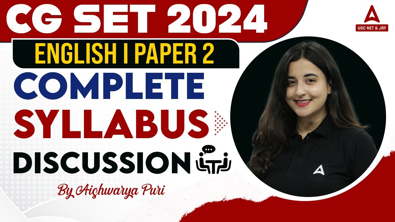 CG SET Syllabus 2024 | CG SET English Literature Syllabus 2024