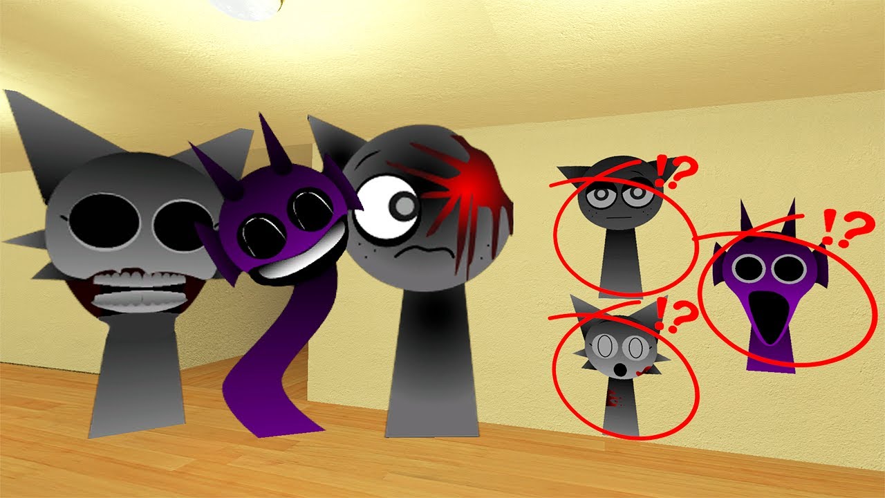 Sprunki 3 Phase Durple, Wenda and Gray are looking for their 2 Phase babies