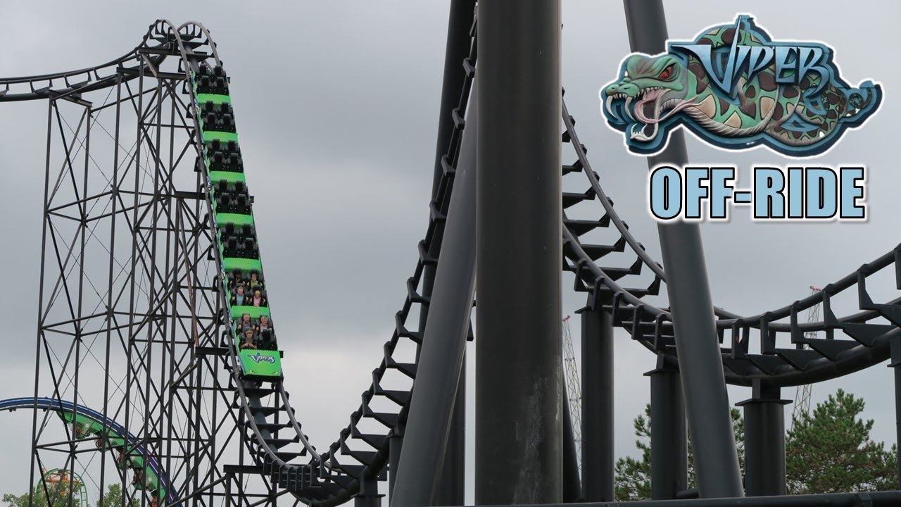 Viper Off-Ride Footage, Six Flags Darien Lake Arrow Looping Coaster | Non-Copyright