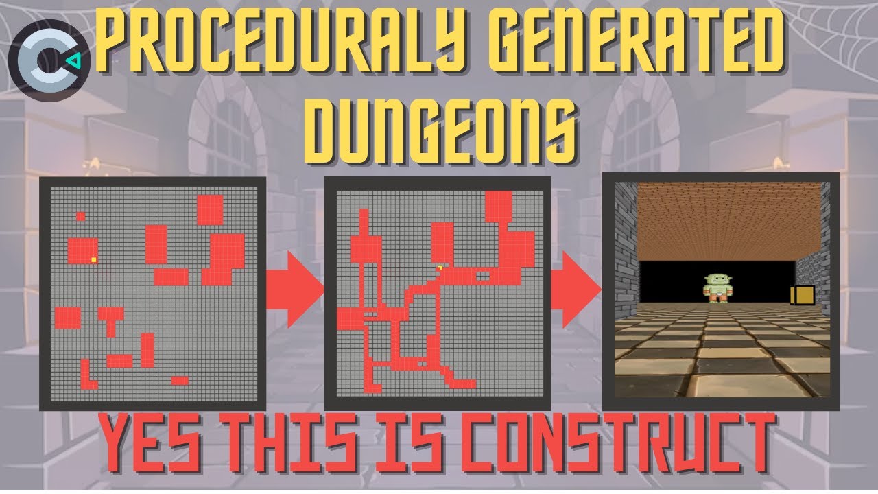 Procedurally generated dungeons in construct 3D (Code provided)