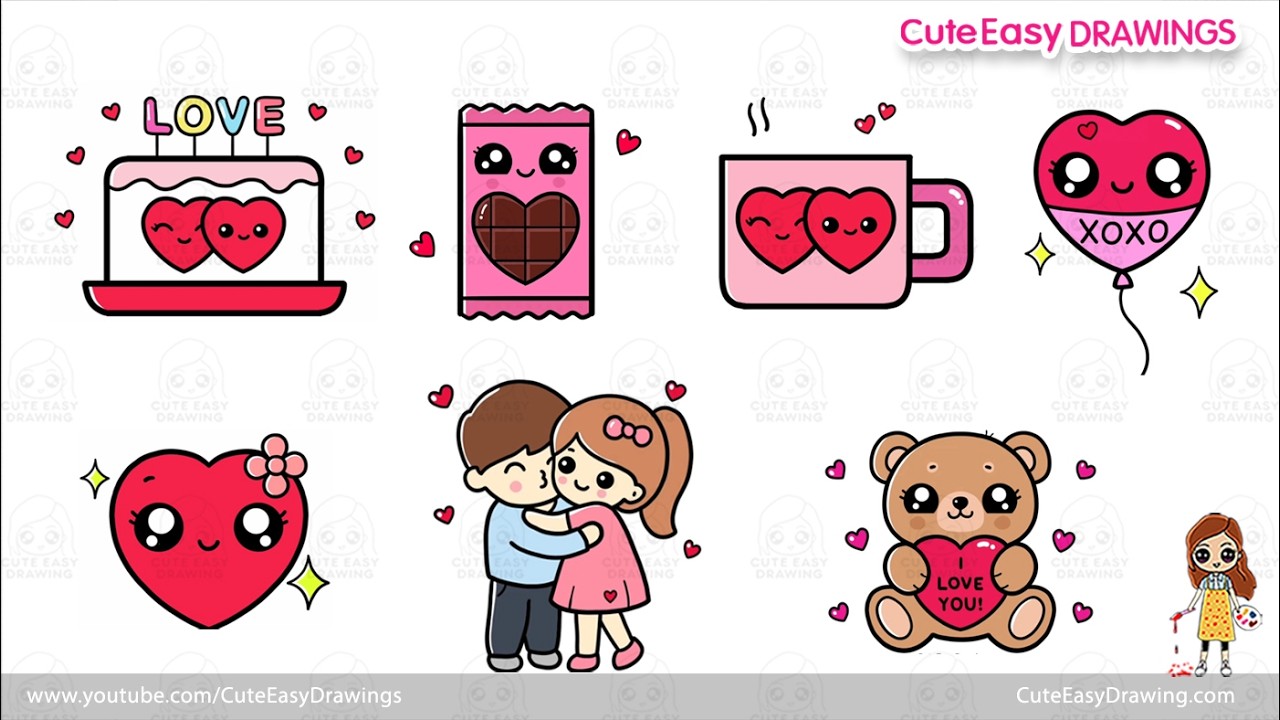 Cute Easy Drawings' Sunday Special Video Collection | 1 Hour of non stop Drawing for Kids!