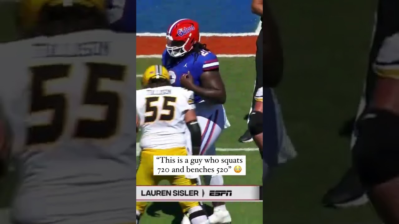 Desmond Watson is a 6&rsquo;5&rdquo; 415 lb sophomore that can squat 720 lbs and bench 520 lbs 😳