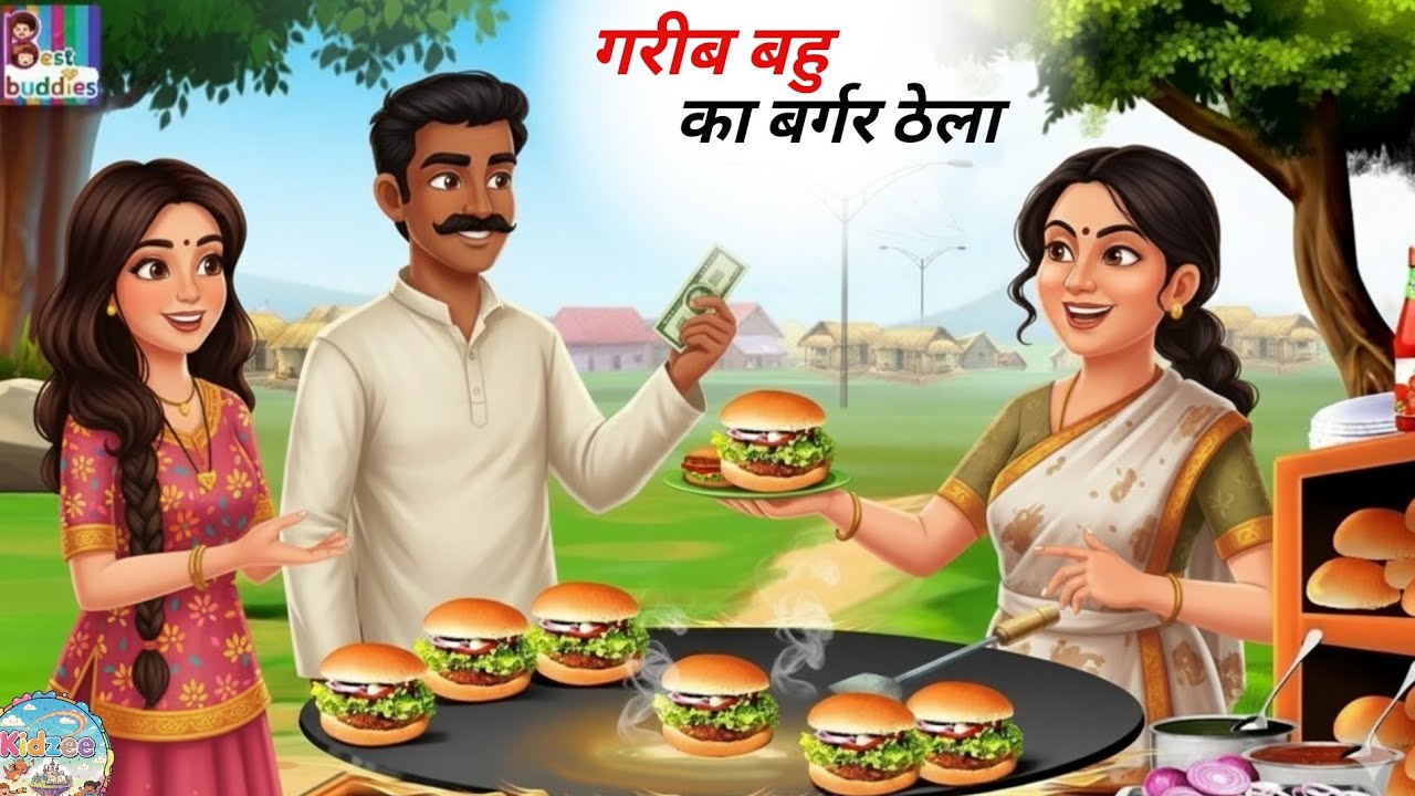 गरीब बहु का बर्गर ठेला 🍔 | GARIB BAHU KA BURGER THELA | Hindi Kahaniya | Hindi Stories | Kahaniya 