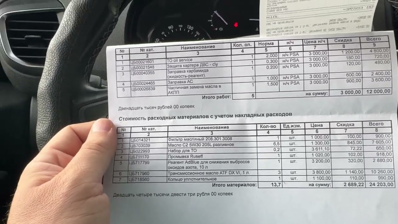 ТО на 70000 км. Peugeot Traveller.